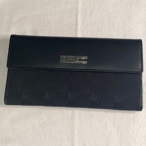 ENRICO COVERI Canvas Faux Leather Long Wallet